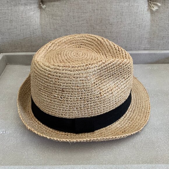 Banana Republic Packable Fedora Straw Hat Small/Medium adjustable - Picture 5 of 10